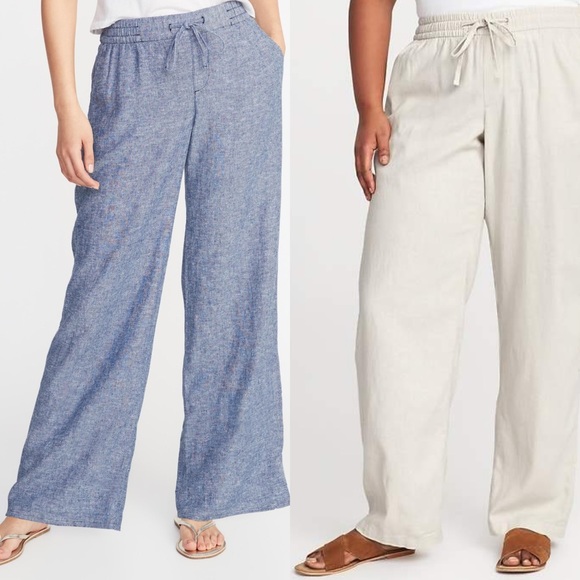 HOLD@rhea_laughlin Boho Wide-Leg Linen Blend Pants - Picture 4 of 6